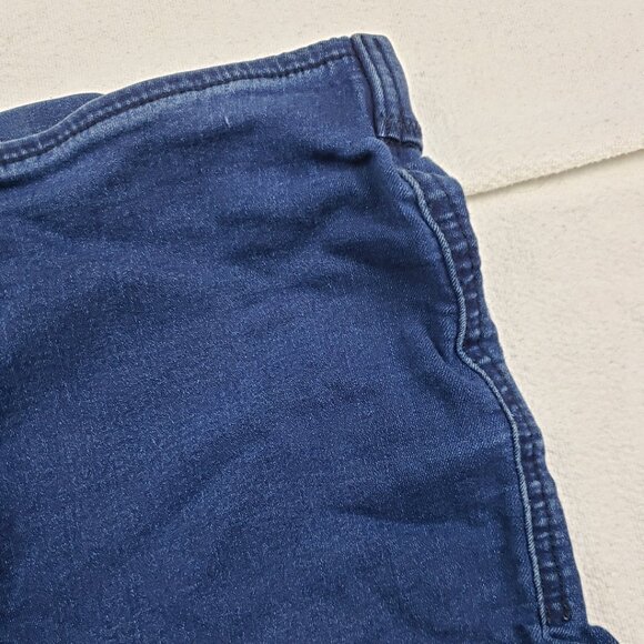 Free People Dark Wash Blue Jeans Size 27 Raw Hem Skinny Leg Distressed Pull-On - Picture 6 of 14